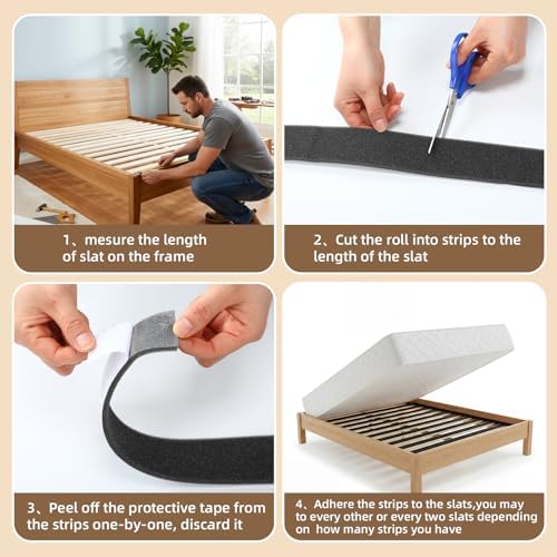 Yalikop 2 Inch x 30 Feet Mattress Non Slip Gripper Pad, Anti-Slip Tapes