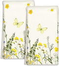 Miss Adola Cute Kitchen Towels Set of 2, 18 x 26 Inch, Butterfly Flower