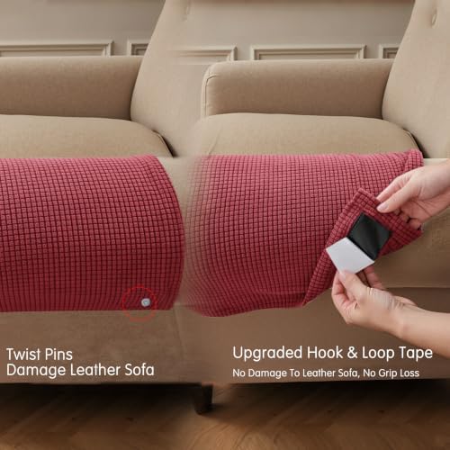 SUBRTEX Stretch Couch Arm Covers Set of 2, Non-Slip Sofa Armrest Slipcovers