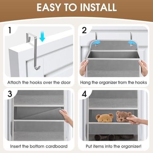 2 Pcs Over The Door Organizer Large Capacity Hanging Storage Room Organizer