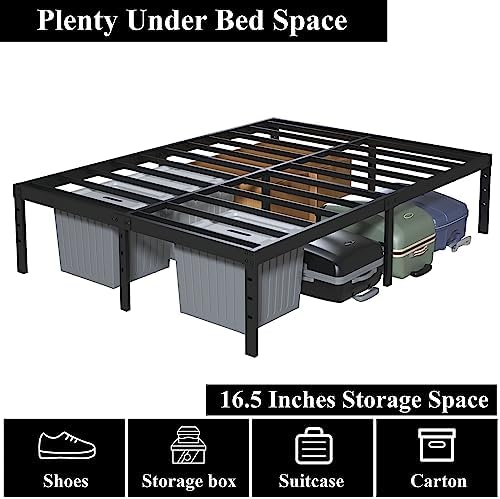 18 Inch California King Bed Frames Platform with High Storage