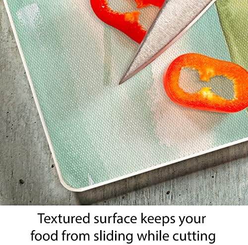 CounterArt Greenery 3mm Tempered Glass Cutting Board 15” x 12”