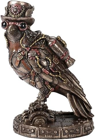 Veronese Design 5 1/2 Inch Steampunk Ravencroft Rocket Fuel Resin Sculpture Cold Cast Bronze Finish