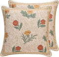 patdrea French Vintage Square Throw Pillow Cover,18"x18",Set of 2