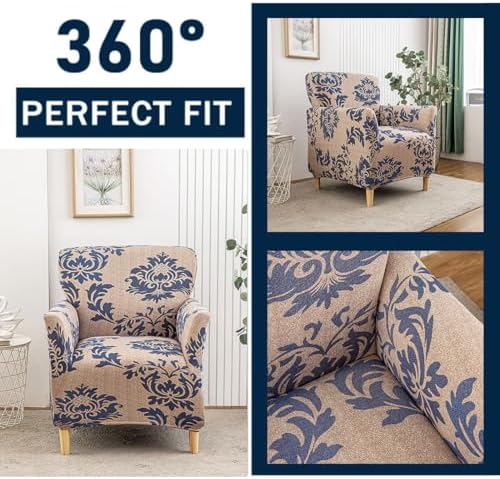 Accent Chair Covers with Arms Stretch Mid Century Modern Accent Chair Slipcovers 1-Piece Printed Banquet Arm Chair Cover Couch Sofa Covers Protector for Living Room Office Hotel #7