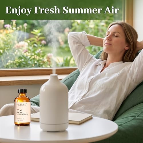 Auelife Lemongrass Essential Oils for Diffusers for Home, 4 Fl Oz