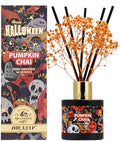 Airkeep Halloween Reed Diffuser Set,3.38 fl oz (100 ml) - Pumpkin Chai Oil Diffusers with 8 Reed Sticks, Home Fragrance Reed Diffuser for Bathroom Shelf Decor