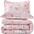 JSD Pink Unicorn Kids Comforter Set Full Size