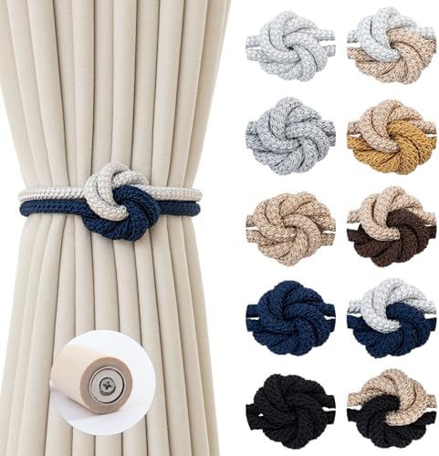 Magnetic Curtain Tiebacks Holdbacks Rope Curtain Tie Backs Outdoor Contoeey