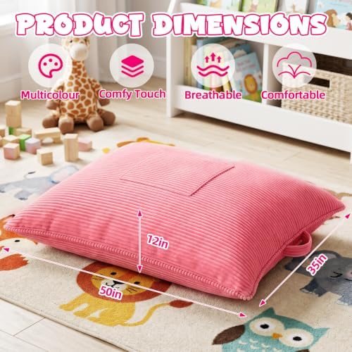 3 in 1 Kids Bean Bag Chair, Comfy Floor Sofa Chairs with Removed Cover