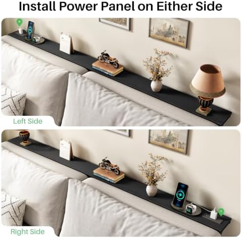 Kitstorack 76.9" Narrow Console Table with Power Outlet for Living Room