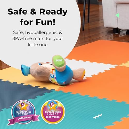 MioTetto Baby Play Mat, Soft Foam Floor Tiles for Kids. Adjustable Interlocking Foam Tiles, Fits with 74x74 Playpen Baby mat for Crawling & Development, Safe & Non-Toxic Playmat for Babies 6-12 Months