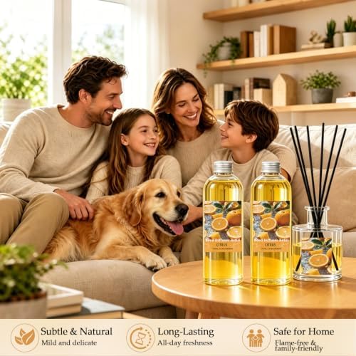 SCENTORINI Citrus Diffuser Reed Diffuser Refill Oil, 33.81 Fl Oz