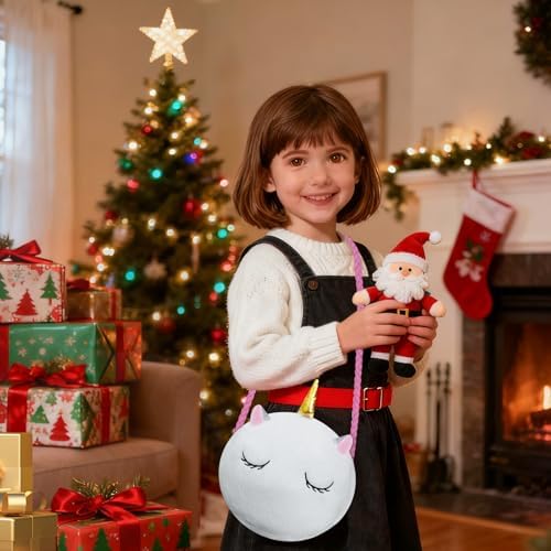 Decorative Throw Pillows for Bed Living Room Home Decor Sofa Chair Christmas New Year Birthday, Cute Soft Hugging Glow Star Pillow Plush Cushion Cover, White Throw Pillow Set