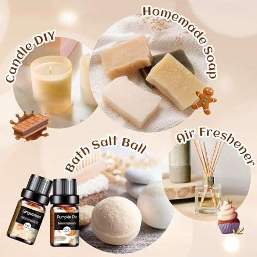 Bakery Essential Oils Set for Diffusers for Home, Fragrance Oil Autumn Set