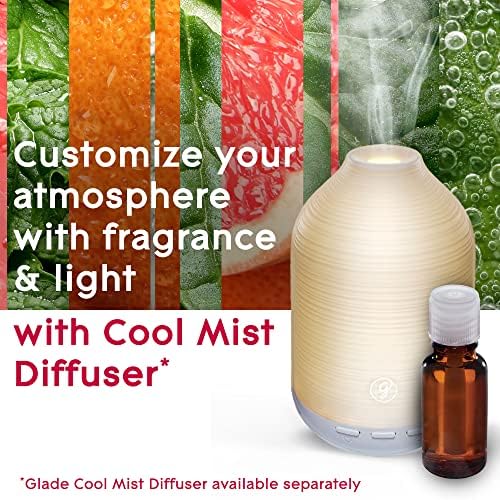 Glade Essential Oil Diffuser Refill, Use with Cool Mist Aromatherapy Diffuser, Air Freshener for Home, Spark Energy Scent with Notes of Grapefruit & Peppermint, 0.56 Fl Oz