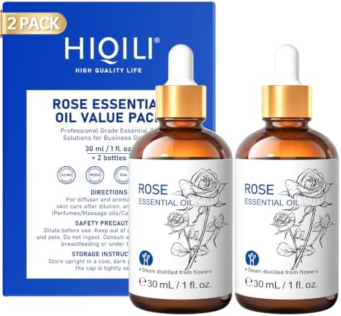 HIQILI Rose Essential Oil 30ml 2-Piece Set