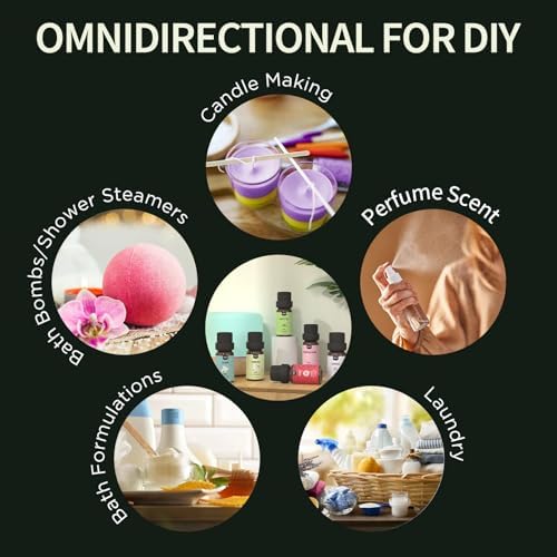 Essential Oils Set- Essential Oils for Diffuser for Home,Diffuser Oils Scents for Aromatherapy,Laundry,Candle&Soap Making,Humidifiers 6 X 10 ML