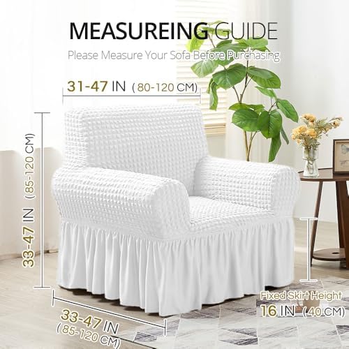 NICEEC Arm Chair Covers Armchair Covers Universal Slipcovers with Skirt