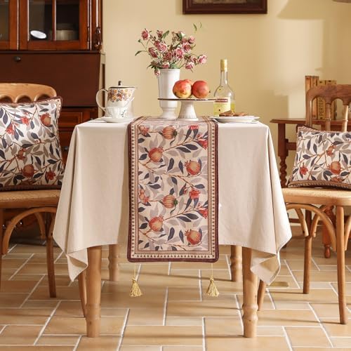 patdrea Designer French Vintage Printed Table Runner,12"X102"