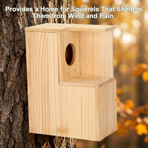 Squirrel Houses with Acrylic Observation Window,Squirrel Boxes for Backyard