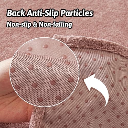 MEETSKY Couch Cover Washable for 2 Cushion Sofa, Cat Scratch Proof Furniture Protector Love Seat L Shape Couch Covers Soft Sectional Sofa Cover for Dogs Pets, 71" x 118", Pink