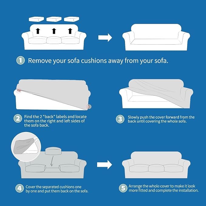 XINEAGE New 3 Pieces Couch Covers - Image 8