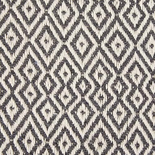 DII Rustic Farmhouse Double Diamond Woven Throw, 50x60, Mineral