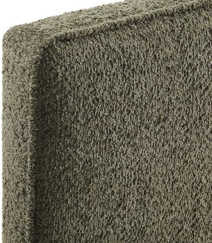 Modway Lindee Full Size Upholstered Headboard with Cream Boucle Fabric - Modern Fabric Full Headboard with Height-Adjustable Mounting Positions - Padded Pillow Style