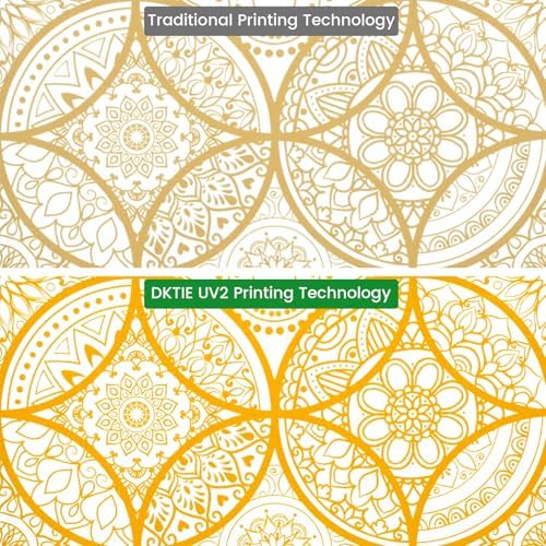 DKTIE Boho Stained Glass Look Window Privacy Film 17.7" x 118.1"