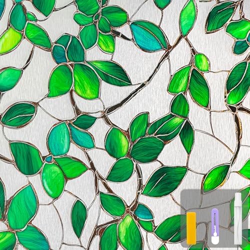 Frosted Privacy Window Film Static Cling Decorative Glass Film45.2x78.7in