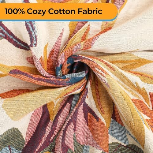 100% Organic Cotton Vintage Muslin Throw Blanket 50" x 60" Yellow