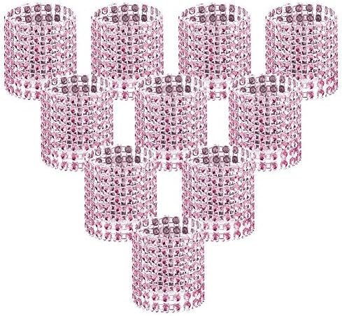 Accmor 100pcs Napkin Rings, Pink Napkin Rings Buckles