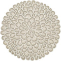 CLEENTABLE Beaded Round Placemat, White