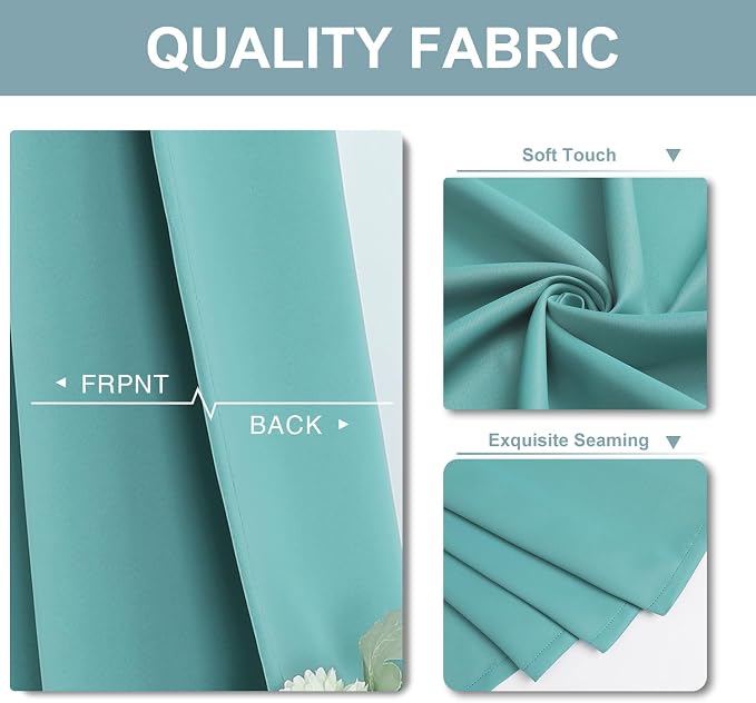 ChrisDowa Blackout Curtains for Bedroom and Living Room 90 Inches Long | 2 - Image 3