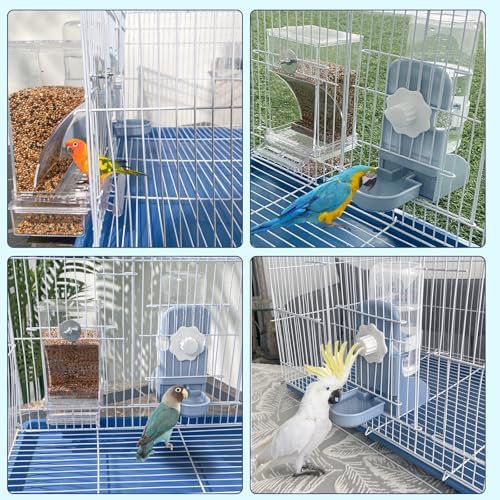 Lemtrflo No Mess Bird Feeder Water Dispenser Set, Automatic Bird Feeder