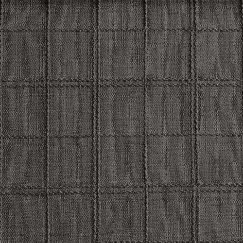 ZeeMart Linen Checked Farmhouse Table Runner, 13x108 Inches Charcoal