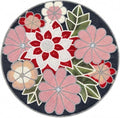 Beaded Placemats 13 Inch, Handmade Multicolor Floral Round Table Mats