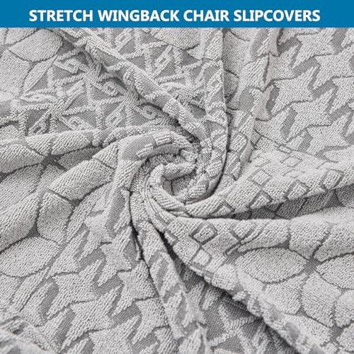 HZDHCLH Wingback Chair Slipcovers 2 Piece,Stretch Spandex Wingback Chair Covers for Living Room Armchair,Washalbe Sofa Slipovers