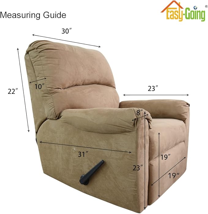 Easy-Going Reversible Couch Cover, Recliner 19 in, Chocolate/Ivory | Machine - Image 6