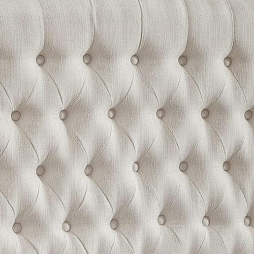 24KF Upholstered Tufted Button Wall Mounted Linen Headboard,Comfortable Fashional Headboard Queen/Full Size,6055-Q-Ivory