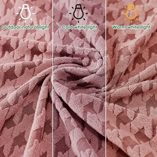 MAXIJIN Stretch Couch Cover Sofa Covers for 3 Cushion Couch (71"-91" Washable Sofa Slipcovers with Non-Slip Foam & Elastic Strap, Dog Cat Pet Friendly Furniture Protector (Large, Pink)