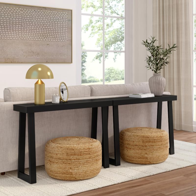 Plank+Beam Classic Console Table, 46 Inch, Black