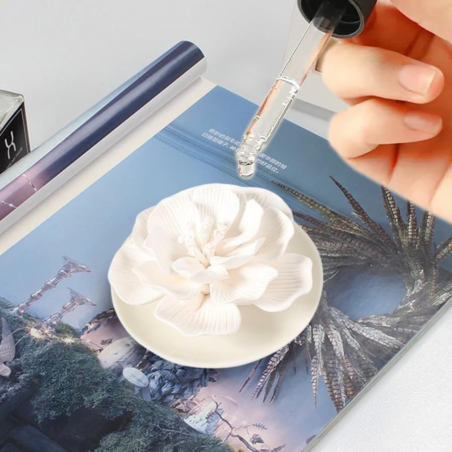 ARFUKA Aromatherapy Diffuser - Ceramic Mini Ddiffuser - Essential Oil Diffuser Stone - Great for Home, Office, Car - White