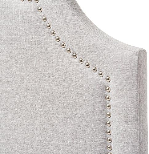 Baxton Studio Rita Modern and Contemporary Greyish Beige Fabric Upholstered Twin Size Headboard