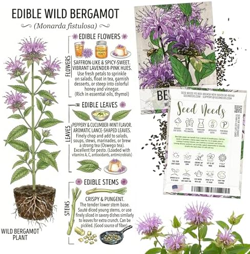 Seed Needs Edible Flower Seeds Variety Pack of 7 Wildflowers for Garnishing