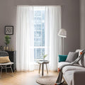 MIULEE White Window Sheer Curtains 2 Panels Width 38 x Length 63 Inches | Window by MIULEE