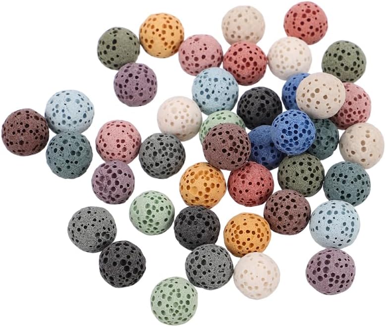 42Pcs Lava Aromatherapy Diffuser Beads Natural Volcanic Rock Essential Oil Air Freshener for Car Home Office Fragrance Easy Use