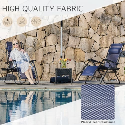 Sweetcrispy Zero Gravity Chairs Set of 4, Reclining Camping Chair