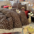 Cottagecore Full Size Duvet Cover Set with 2 Pillowcases,80"×90"